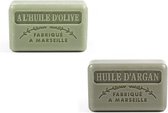 Soap bar savon de marseille Huile d'olive + Huile d'argan 125 gram