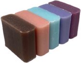 Soap bar set - handzeep savon de Marseille - Vanille + Rose + Fleur de lotus + Lavendel + Patchouli 5x30 gr.