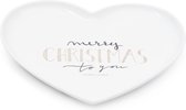 Merry Christmas Heart Plate M