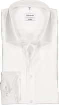 Seidensticker shaped fit overhemd - mouwlengte 7 - wit - Strijkvrij - Boordmaat: 45