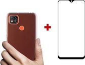 Shockproof silicone tpu gel hoesje Xiaomi Redmi 9C met glas screenprotector