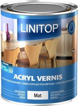 Acryl Vernis - Acryl-polyurethaanvernis voor binnen - Linitop - 0,75 L