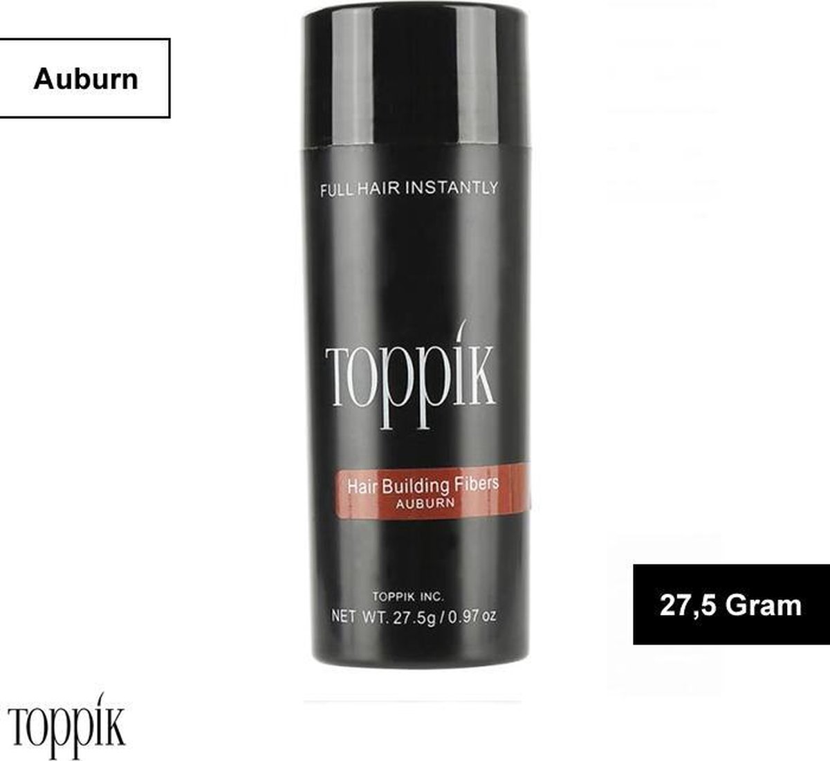 Haargroei vezels Toppik Hair Building Fibers - 27,5 gram - Kastanje bruin - Auburn