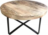 Industriële bijzettafel van Mangohout - Coffee table - Mangohout - Industrieel - Koffie tafel - Bijzettafel - Tafel - 75 cm breed