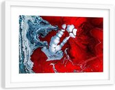 Foto in frame Rood en zilver, 120x80, Premium print