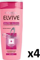 L’OREAL Elvive Glansgevende Shampoo - Proteïne Parel - Voor Dof Haar - 250ml x 4 Stuks