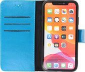 Galata Bookcase iPhone 11 echt leer blauw hoesje