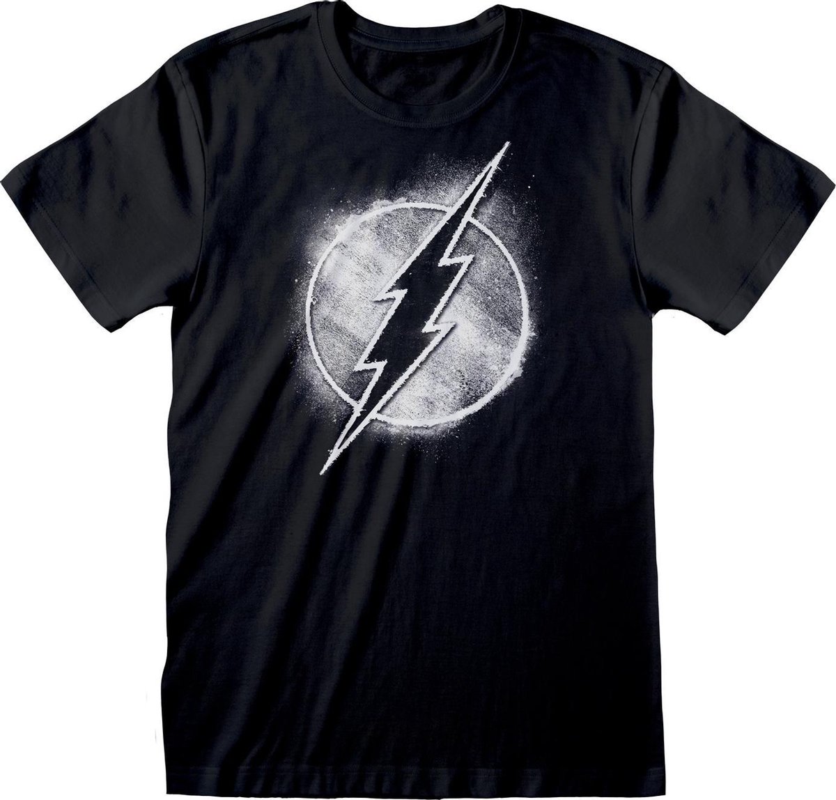 DC Flash - Distressed Mono Logo Unisex T-Shirt Zwart