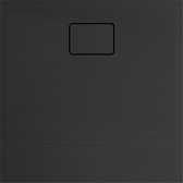 Allibert Terreno douchebak 80x80cm zwart bazalt