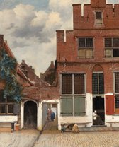 Kunst: Johannes Vermeer, Het straatje in Delft, ca. 1658. Schilderij op aluminium, 100 X 150 CM