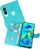 Hoesje Geschikt voor Samsung Galaxy M40 - Kaarthouder Book Case Telefoonhoesje - Groen