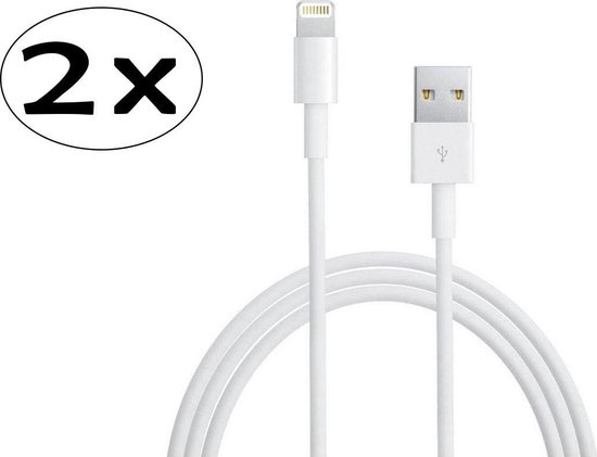 Verbazingwekkend Land Onderscheiden 2x TR Deals® USB kabel naar lightning - 1meter wit | Geschikt voor Apple |  Ondersteunt... | bol.com
