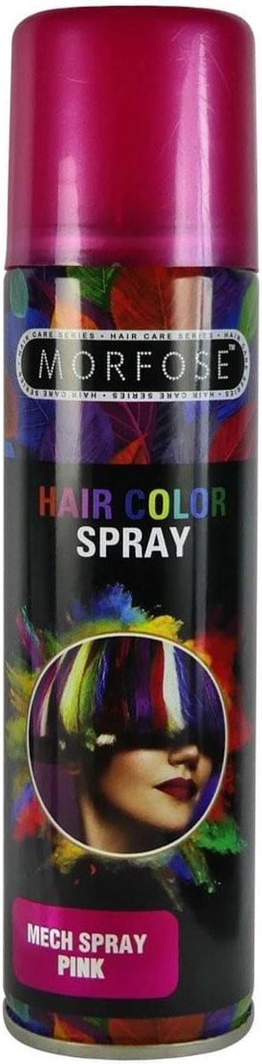 2 Stuks Morfose - Haar Kleurspray - Hair Color Spray - Pink - Glitter