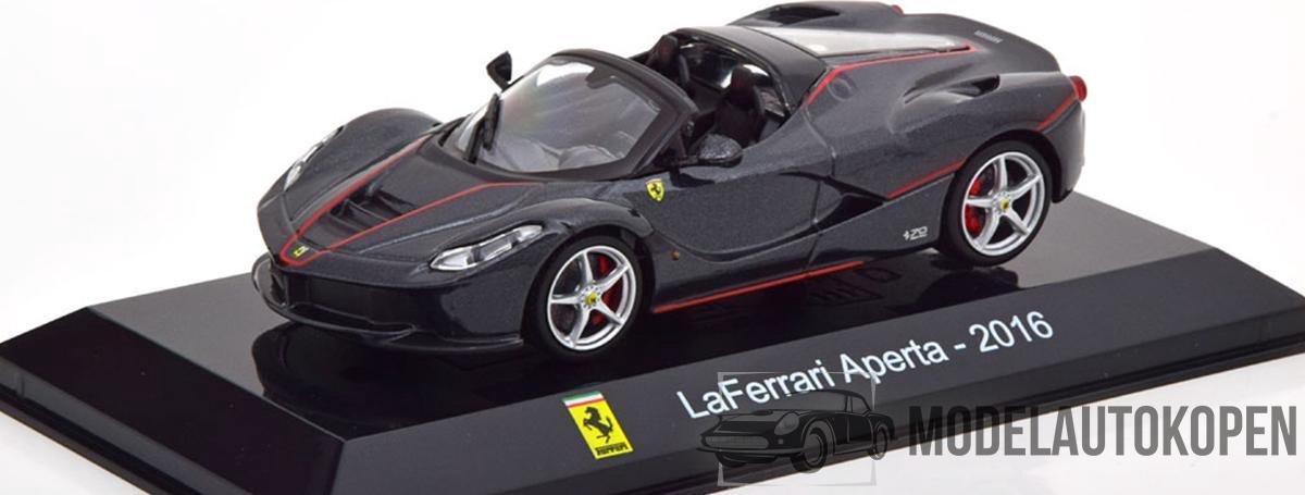 LaFerrari Aperta 2016 (Grijs) 1/43 Altaya - Modelauto - Schaalmodel - Model auto - Miniatuurautos - Miniatuur auto