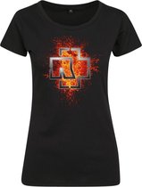 Urban Classics Rammstein Dames Tshirt -XS- Rammstein Lava Logo Zwart