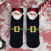 Kerst sokken 'Kerstmannetje met riem' (91206)