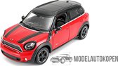 Mini Cooper S Countryman (Rood) 1/24 Rastar - Modelauto - Schaalmodel - Model auto - Miniatuurautos - Miniatuur auto