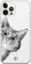 iPhone 12 Pro Max hoesje siliconen - Peekaboo | Apple iPhone 12 Pro Max case | TPU backcover transparant