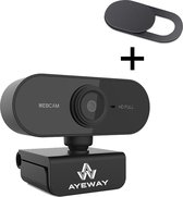 AyeWay Professionele Full HD Webcam - Inclusief Privacy Cover - Webcam voor PC  - Werk & Thuis - Windows & Mac - Nederlandse Handleiding
