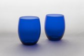 Kristallen Druppel waterglas / Blauw