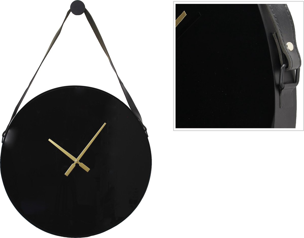 Wants&Needs Klok Metaal Zwart 60 X 5 X 94