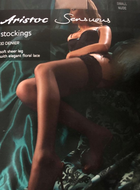 Aristoc Sensuous 10 denier Lace Top Stockings - Beige