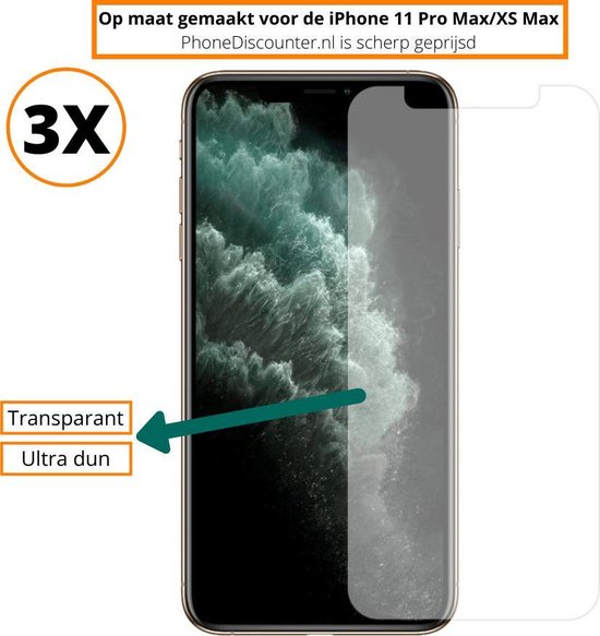protecteur d'écran iphone 11 pro max | Verre trempé 3x pour iPhone 11 Pro  Max | Vitre... | bol