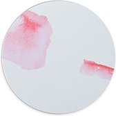 Forex Wandcirkel - Roze Inktvlek  - 70x70cm Foto op Wandcirkel (met ophangsysteem)
