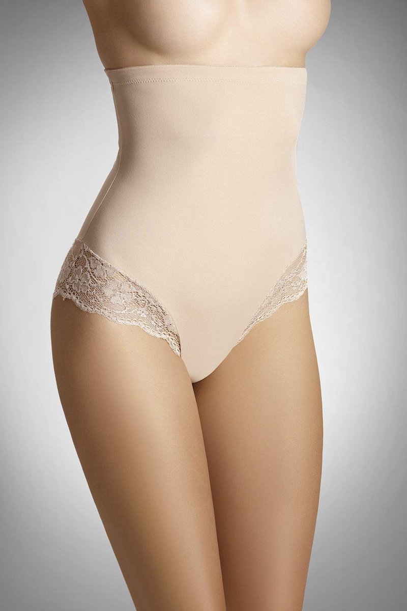 Eldar Vetina Taillevormer hoge tailleslip met kant nude Beige