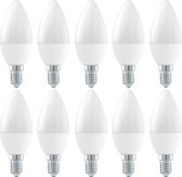 Kaarslamp C37 E14 10 stuks | LED 6W=41W gloeilamp | warmwit 3000K