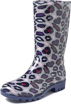 Gevavi Boots | Romy kinder- en dameslaars PVC | Maat 38 | Grijs Panter