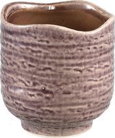 PTMD Pot Elvia Paars geglazuurd met golf patroon S 11,5 X 11,5 X 12,5