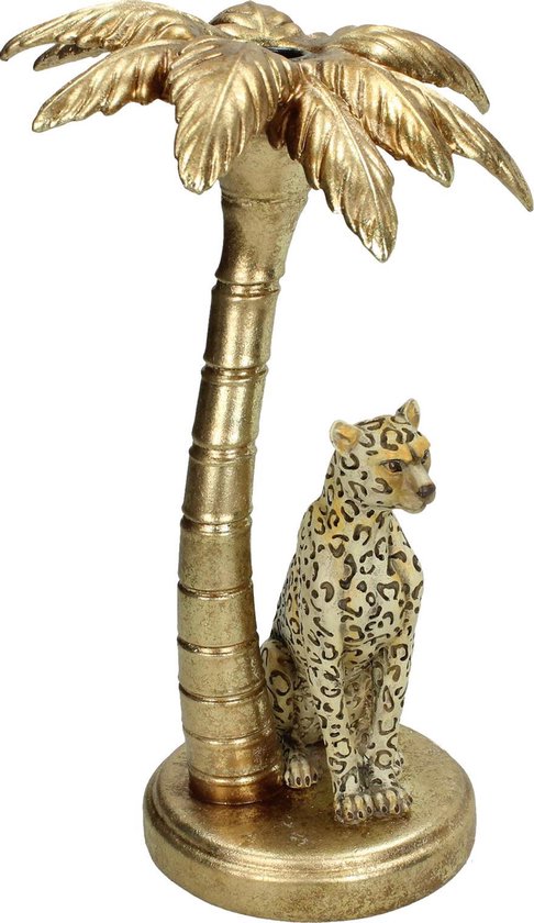 Kandelaar goud luipaard 27cm | bol.com