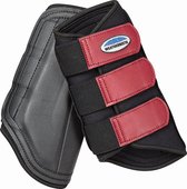 DW4Trading® Weatherbeeta paarden beenbeschermers single lock 2 stuks zwart-kastanjebruin full