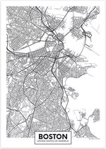Canvas city map Boston | 30X40cm