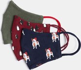 WE Fashion mondkapjes met kerstdessin, 3-pack