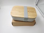 Uek original Eco lunchbox - Duurzaam Bamboe broodtrommel 850ml  - Grijs