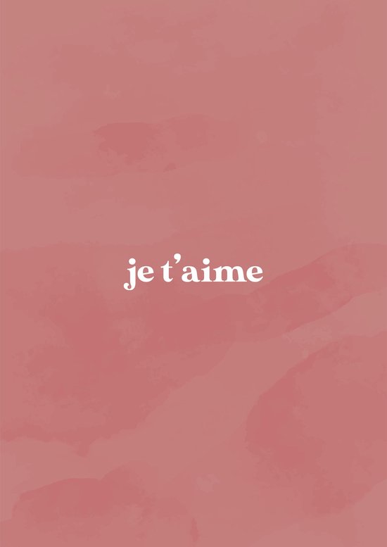 Poster Je - Poster roze | bol.com