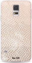 Casetastic Samsung Galaxy S5 / Galaxy S5 Plus / Galaxy S5 Neo Hoesje - Softcover Hoesje met Design - Snake Coral Print