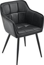 Fauteuil Birmingham 79x56x53,5 cm suede imitatie zwart