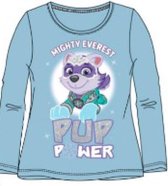 Paw Patrol  meisjes t-shirt met EVEREST - lichtblauw - Maat  110 / 5 jaar