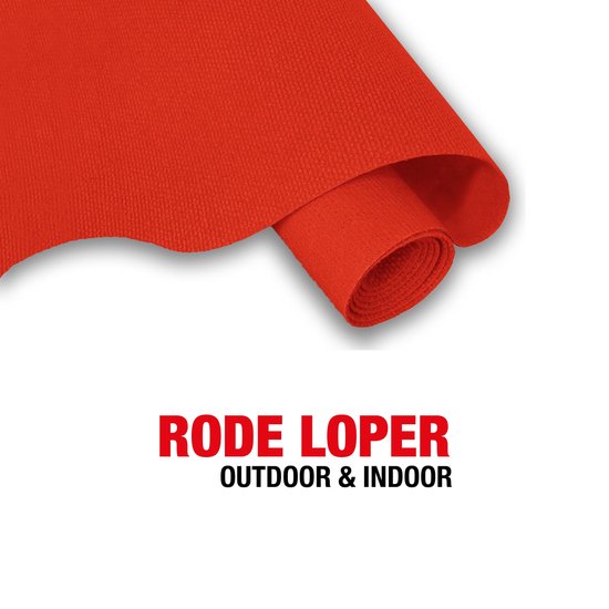 Rode loper buiten en binnen - 450 cm - rood - tapijt - feest | bol.com