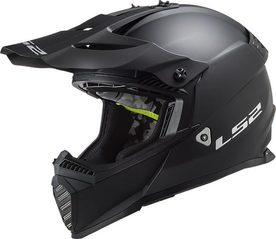LS2 MX437 Fast Evo Mat Zwart Crosshelm - Maat XL - Helm
