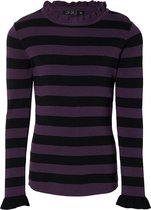 Levv girls- Shirt Karly - Deep purple stripe 10 (140)