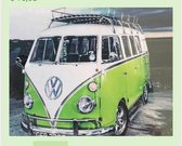 Diamond Painting VW Bus 30x40 ronde steentjes