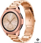 Stalen Smartwatch bandje - Geschikt voor  Samsung Galaxy Watch bandje roestvrij staal 41mm / 42mm - rosé goud - Strap-it Horlogeband / Polsband / Armband