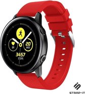 Siliconen Smartwatch bandje - Geschikt voor  Samsung Galaxy Watch Active / Active 2 silicone band - rood - Strap-it Horlogeband / Polsband / Armband