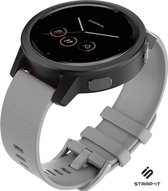 Siliconen Smartwatch bandje - Geschikt voor  Garmin Vivomove 3s silicone band - 39mm - grijs - Strap-it Horlogeband / Polsband / Armband