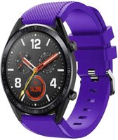 Siliconen Smartwatch bandje - Geschikt voor  Huawei Watch GT / GT 2 siliconen bandje - paars - 46mm - Strap-it Horlogeband / Polsband / Armband