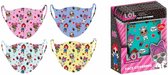 L.O.L. Surprise herbruikbaar mondkapje blauw/wit
